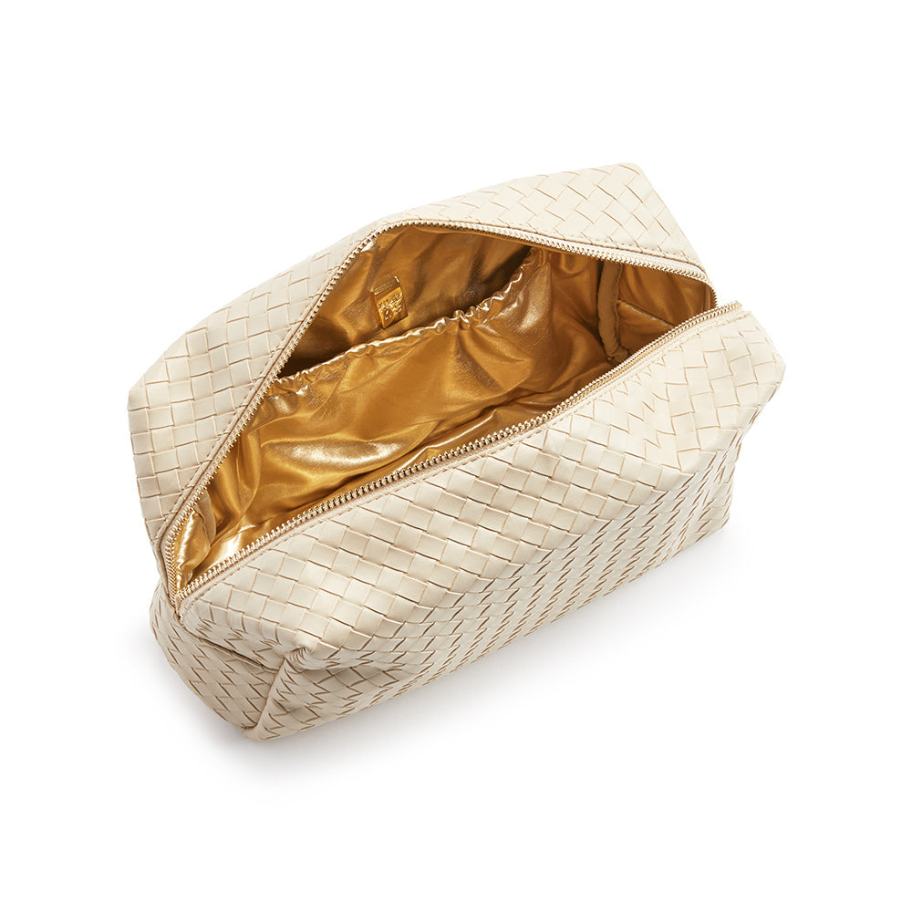 LUXE EVERYDAY Cosmetic Bag - WOVEN BISQUE