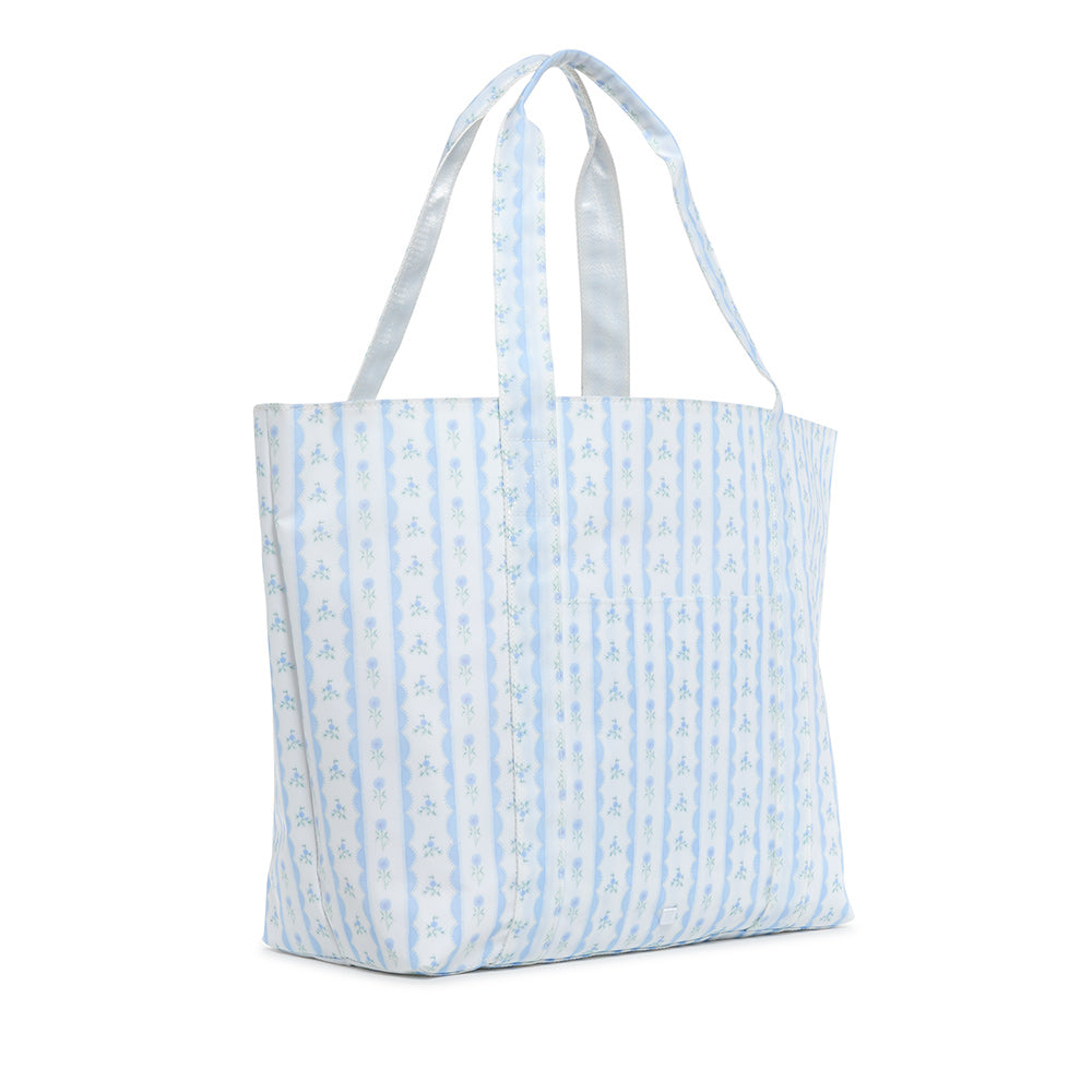 JUMBO TOTE - X-Large Tote RIBBON FLORAL BLUE