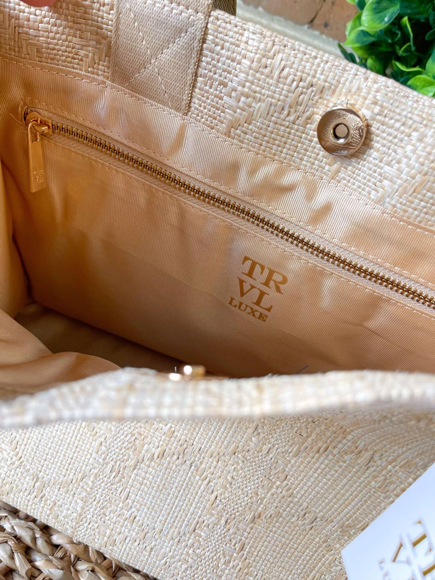 LUXE BALI STRAW TOTE - OASIS CANE SAND