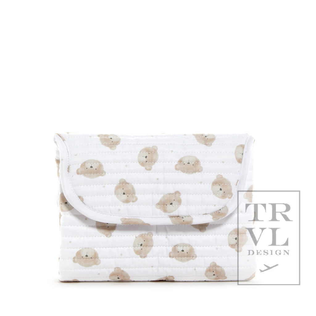 Quilted Stroller Bag Bundle in Teddy Bear + Changer Mat + Everyday (3 Piece)