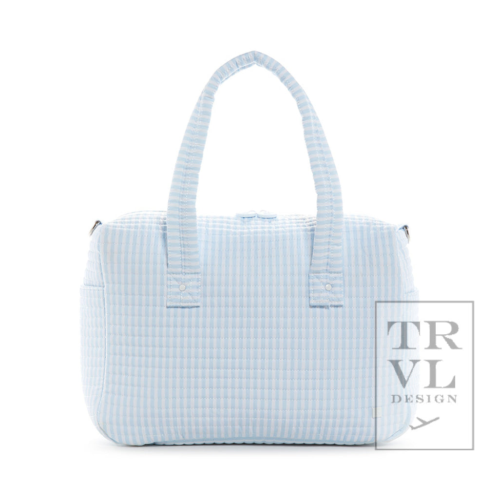 Quilted Stroller Bag Bundle in Pimlico Stripe Blue + Changer Mat + Everyday (3 Piece)