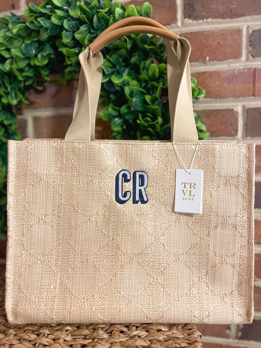 LUXE BALI STRAW TOTE - OASIS CANE SAND
