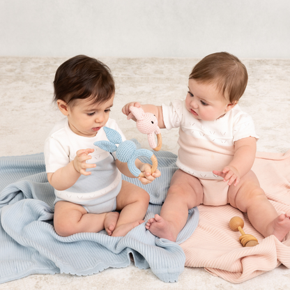 Boys Pointelle Contrast Knit Romper