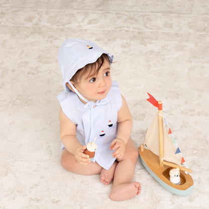 Blue Nautical Diaper Set