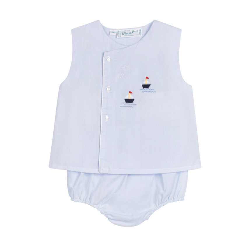 Blue Nautical Diaper Set