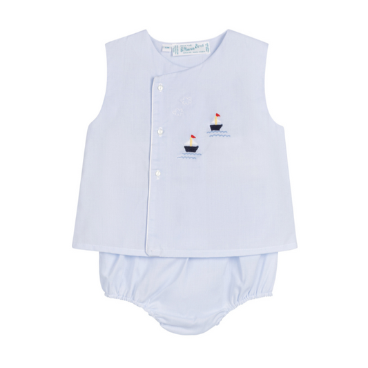 Blue Nautical Diaper Set