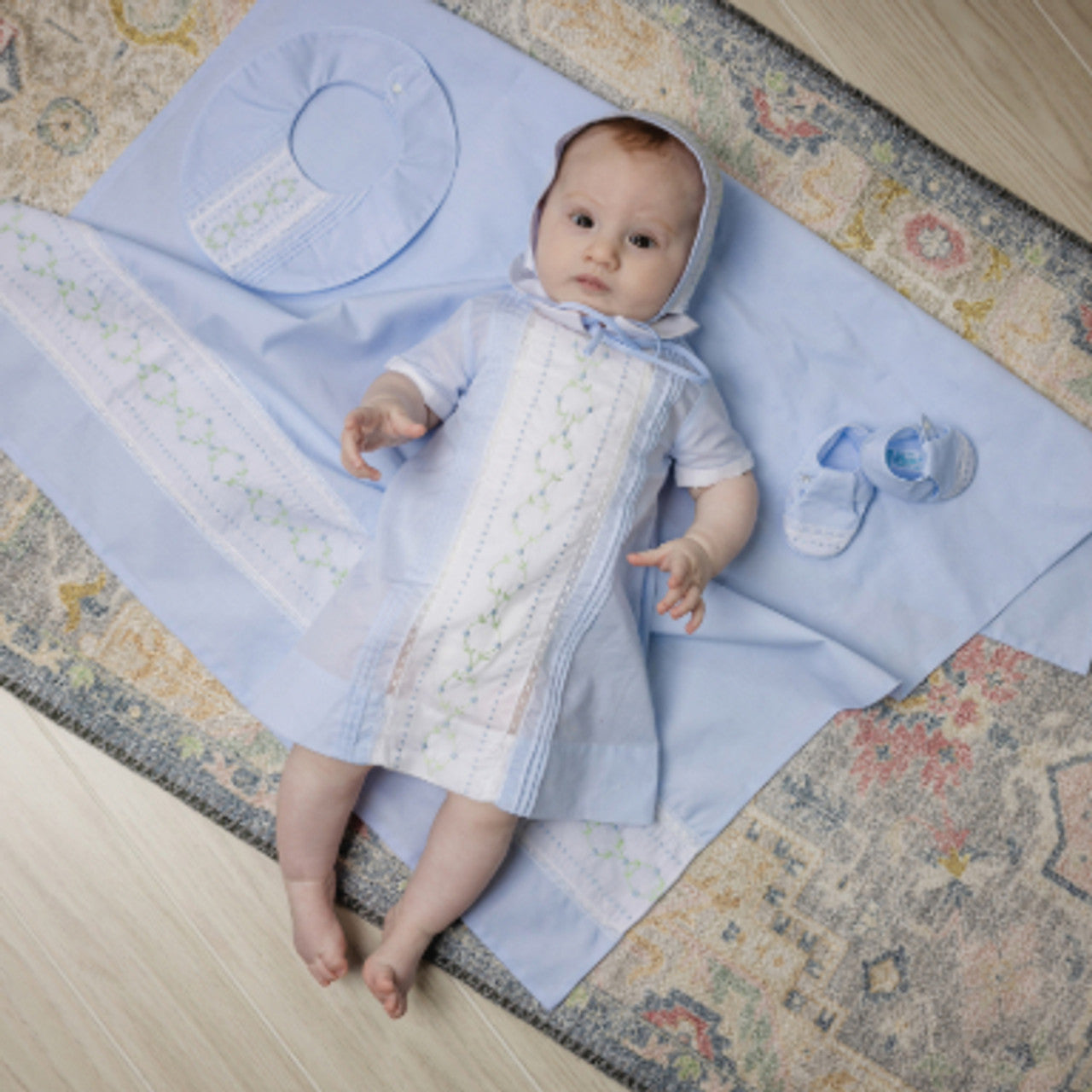 Boys Vintage Bloom Receiving Blanket