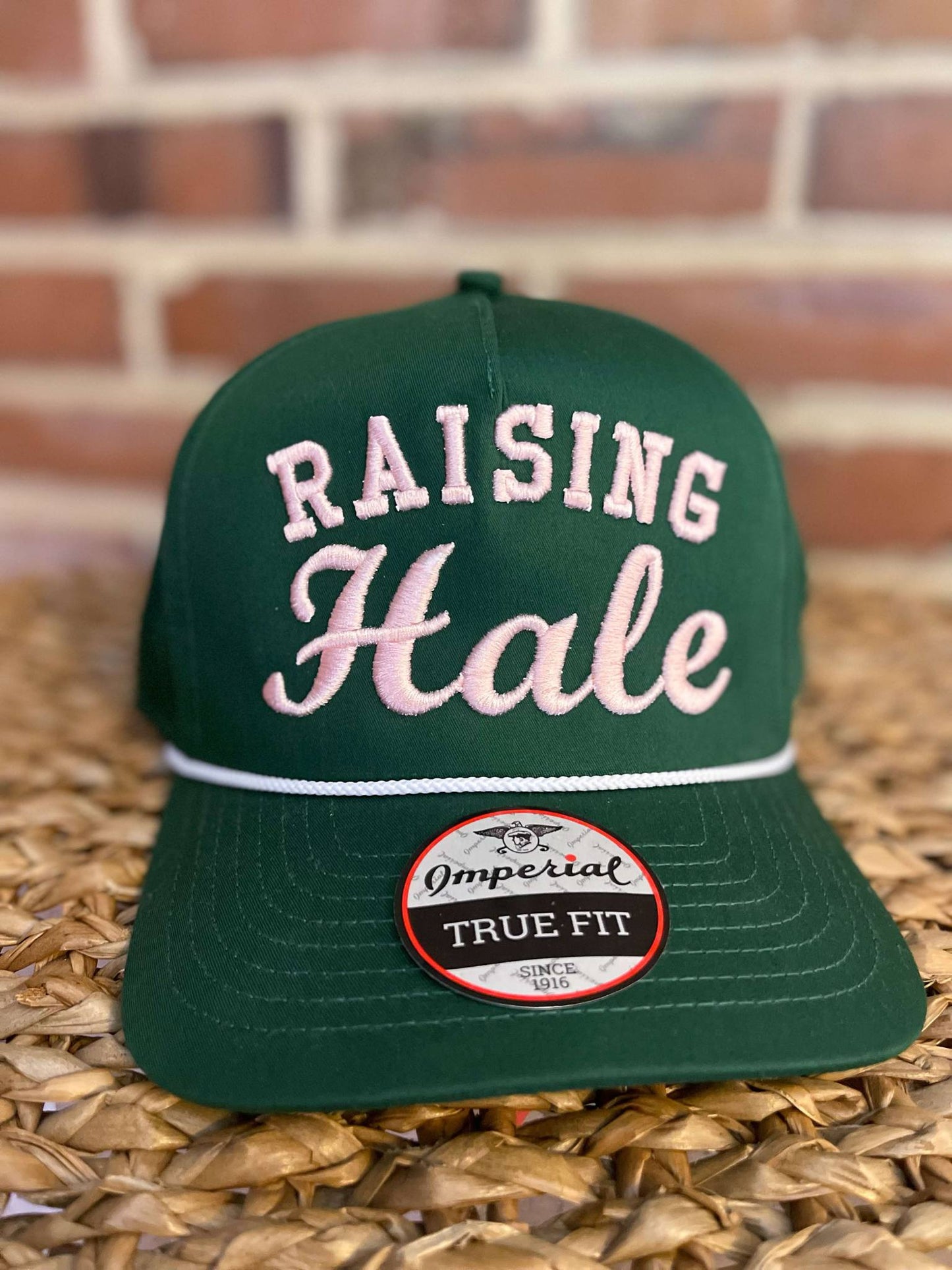 Dark Green & Light Pink "Raising Hale" Imperial Rope Hat