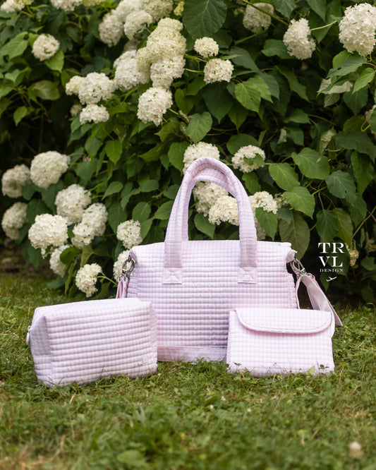 Quilted Stroller Bag Bundle in Pimlico Stripe Pink + Changer Mat + Everyday (3 Piece)
