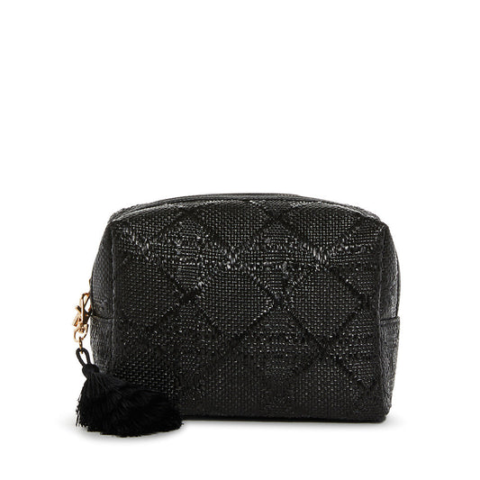 LUXE BALI STRAW  - EVERYTHING BAG - CANE MIDNIGHT