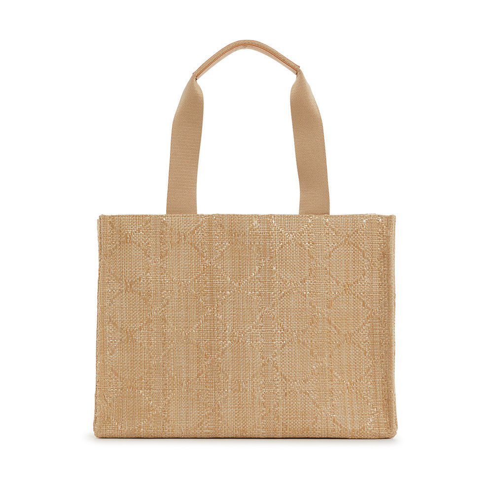 LUXE BALI STRAW TOTE - OASIS CANE SAND