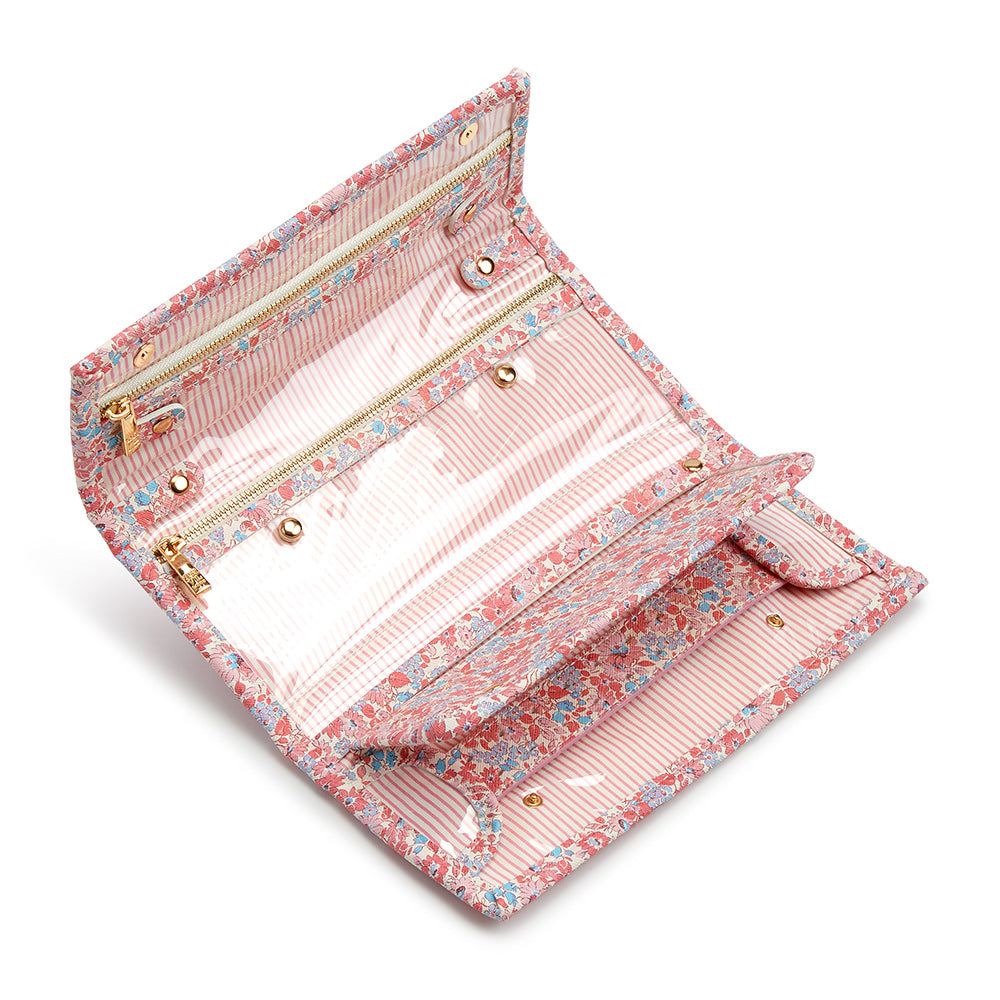 LUXE JEWELRY WALLET - MARSEILLE with Pink Pinstripe Liner