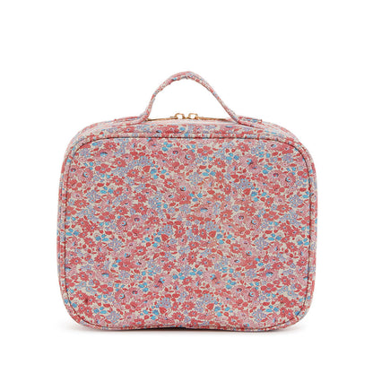 LUXE TRVL2 Cosmetic Toiletry Case - MARSEILLE with Pink Pinstripe Liner