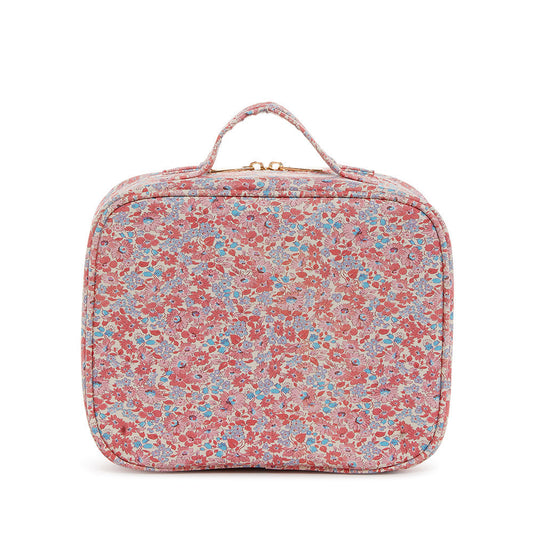 LUXE TRVL2 Cosmetic Toiletry Case - MARSEILLE with Pink Pinstripe Liner
