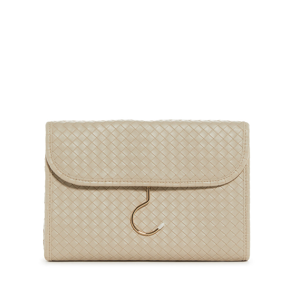 LUXE Hanging Toiletry Case - WOVEN BISQUE