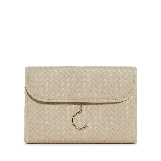 LUXE Hanging Toiletry Case - WOVEN BISQUE