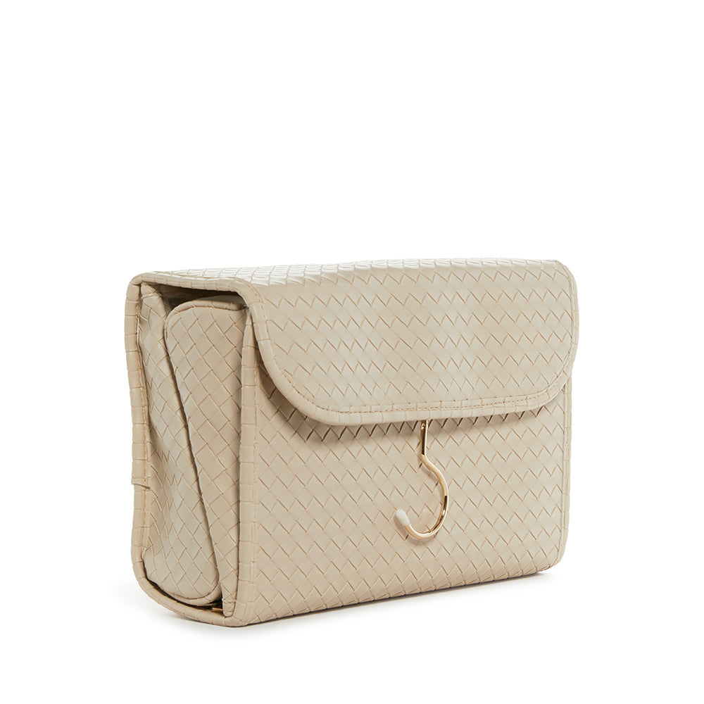 LUXE Hanging Toiletry Case - WOVEN BISQUE