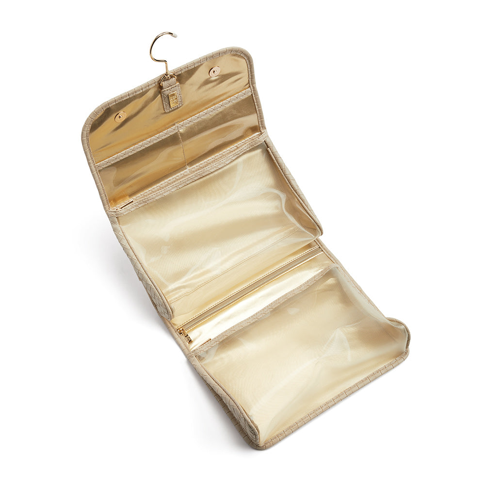 LUXE Hanging Toiletry Case - WOVEN BISQUE