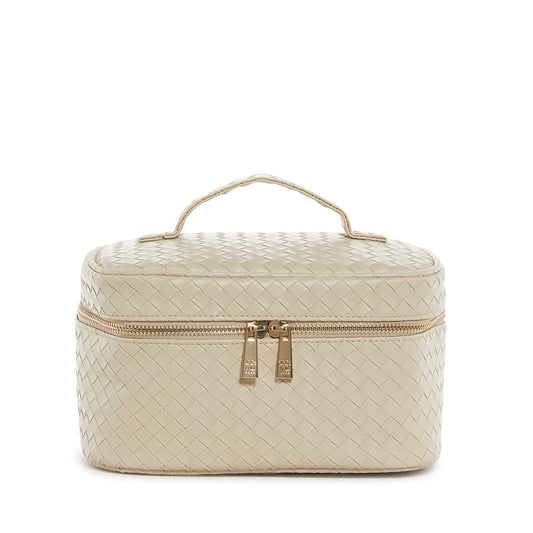 LUXE TRAIN2 - Cosmetic Case WOVEN BISQUE