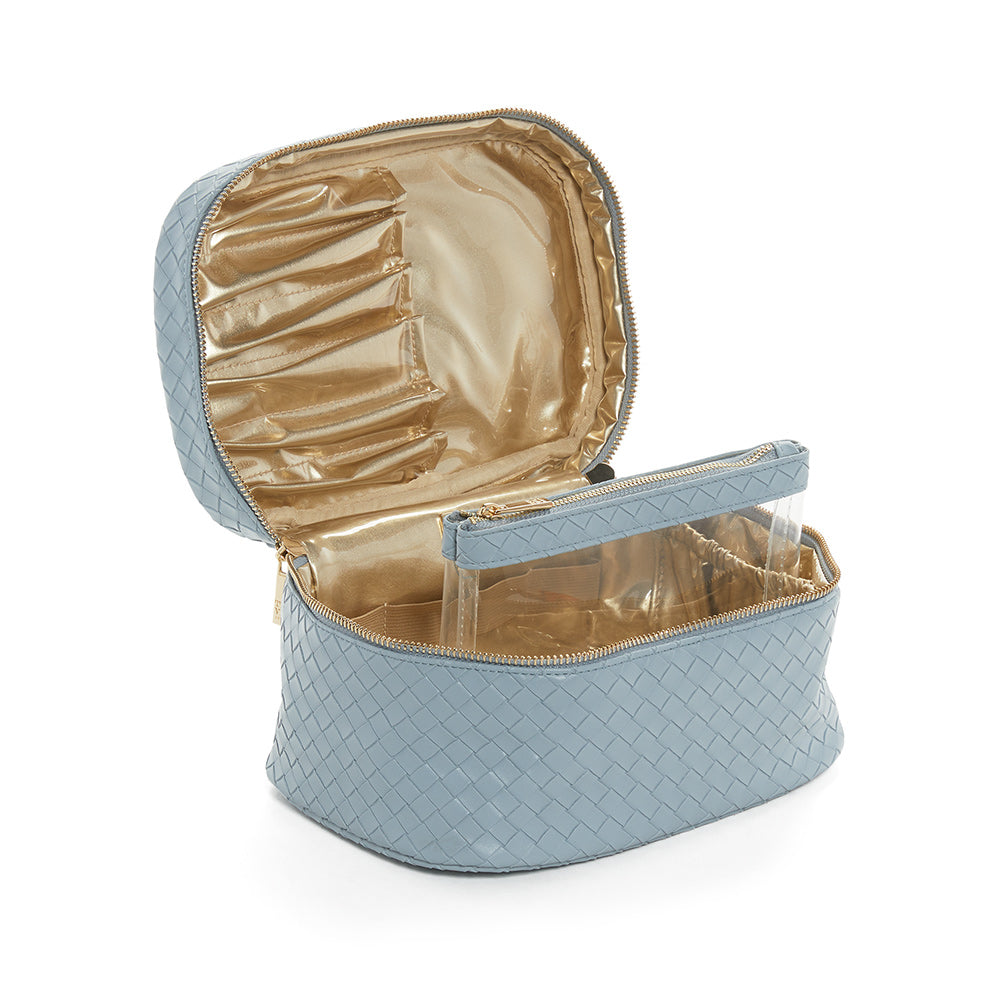 LUXE TRAIN2 - Cosmetic Case WOVEN BLEU