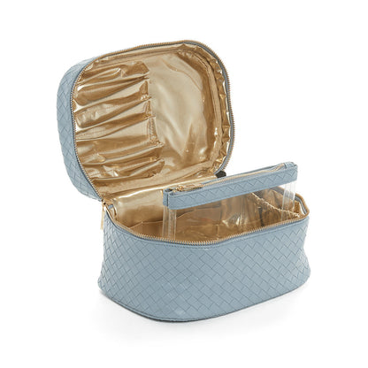 LUXE TRAIN2 - Cosmetic Case WOVEN BLEU