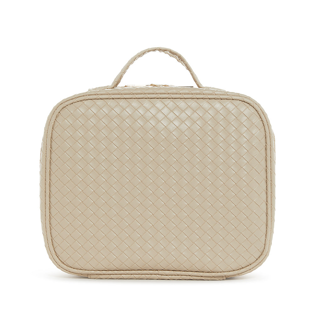 LUXE TRVL2 Cosmetic Toiletry Case - WOVEN BISQUE