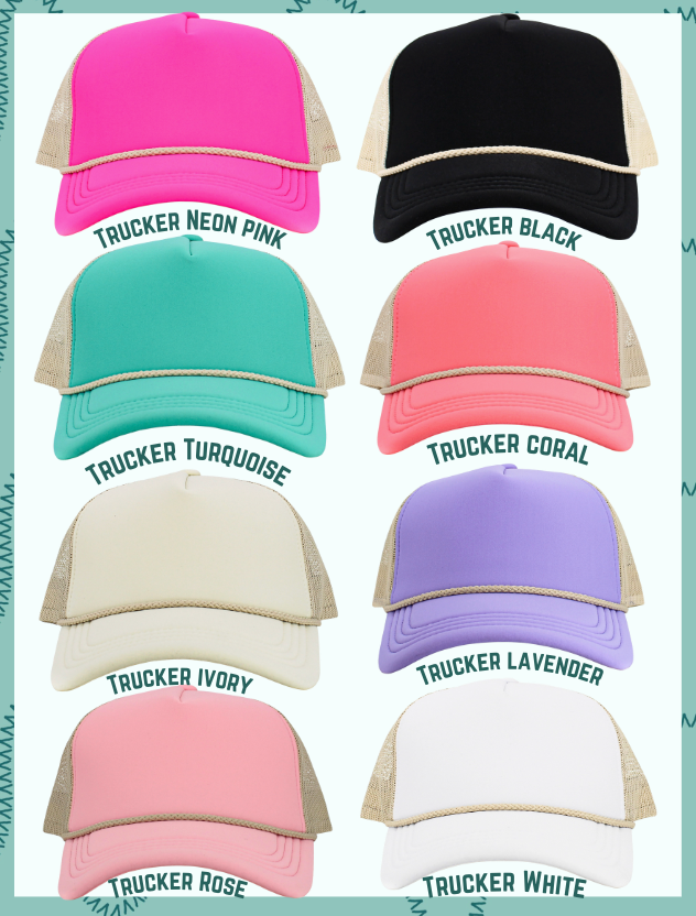 CUSTOM Design KB Trucker Hat (Embroidery Included)