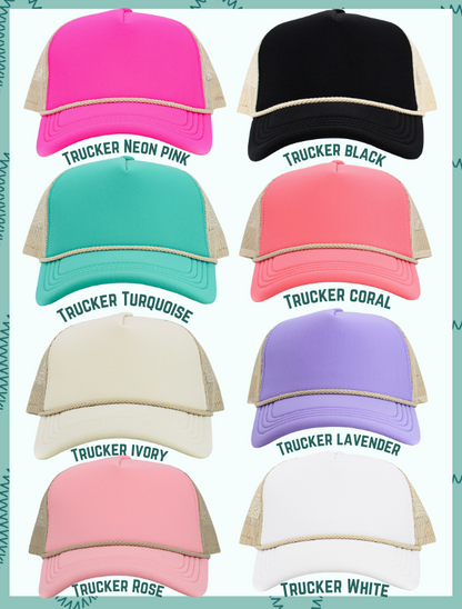 CUSTOM Design KB Trucker Hat (Embroidery Included)