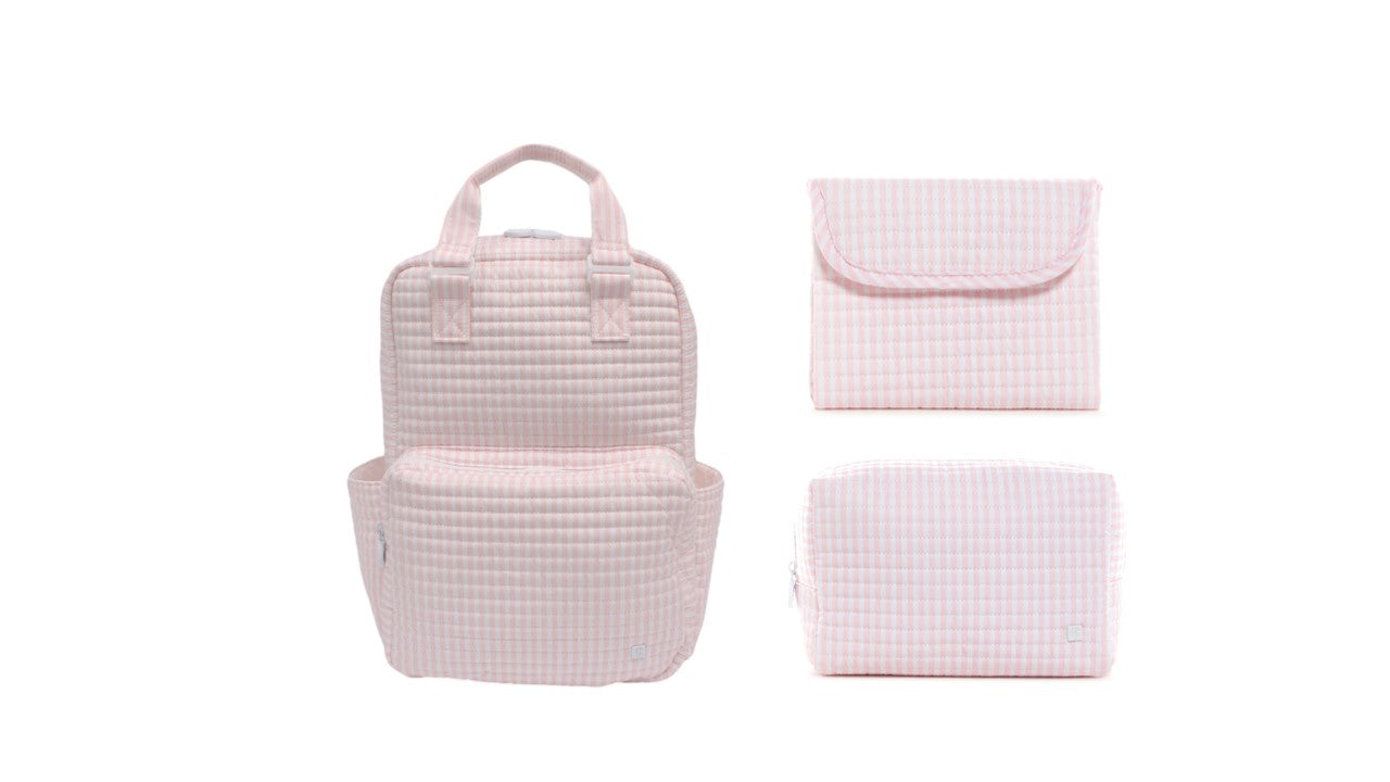 Quilted All You Need Bundle in Pimlico Stripe Pink + Changer Mat + Everyday (3 Piece)