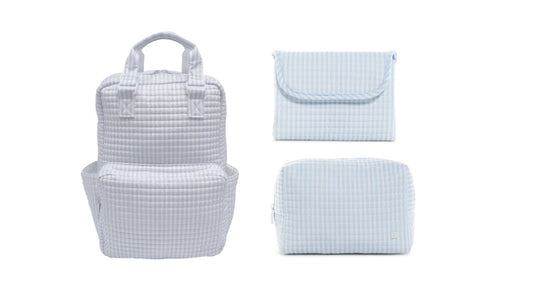 Quilted All You Need Bundle in Pimlico Stripe Blue + Changer Mat + Everyday (3 Piece)