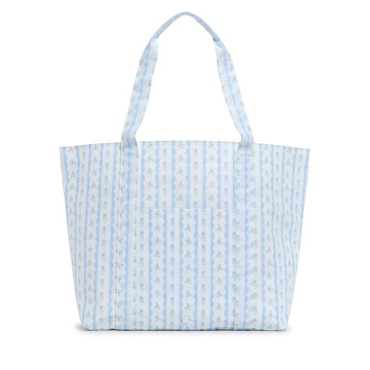 JUMBO TOTE - X-Large Tote RIBBON FLORAL BLUE
