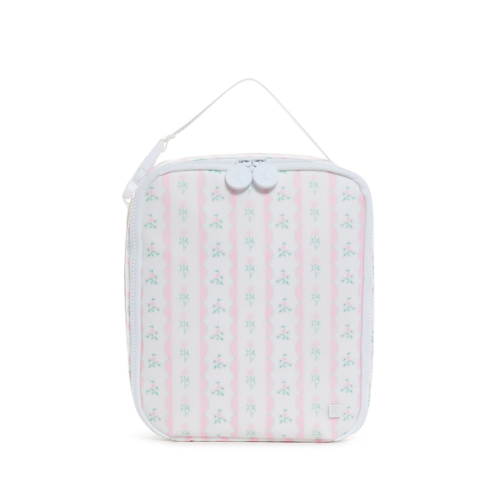 LUNCH BOX Insulated Lunch Bag - RIBBON FLORAL PINK