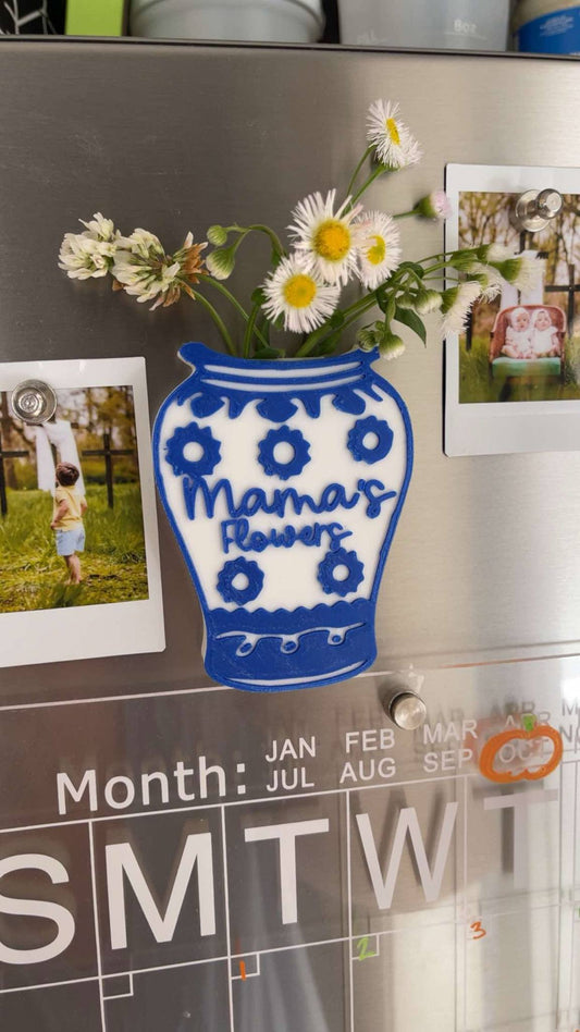 Mama's Flower Vase Magnet