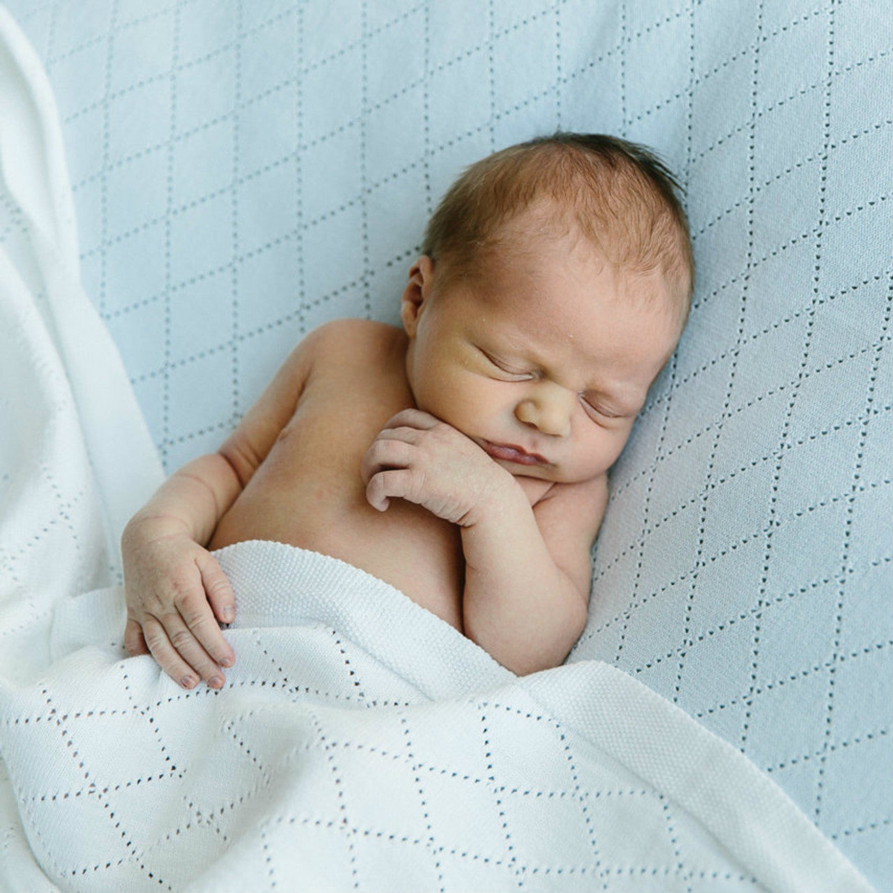 Diamond Pointelle Knit Blanket